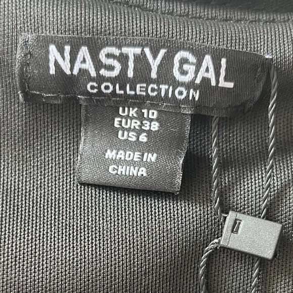 NWT Nasty Gal Metallic Tiered Tinsel Fringe Open Front Jacket - Picture 9 of 11